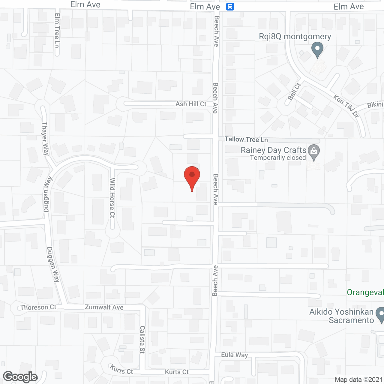 Map of the neighborhood around Orangevale Home Care
