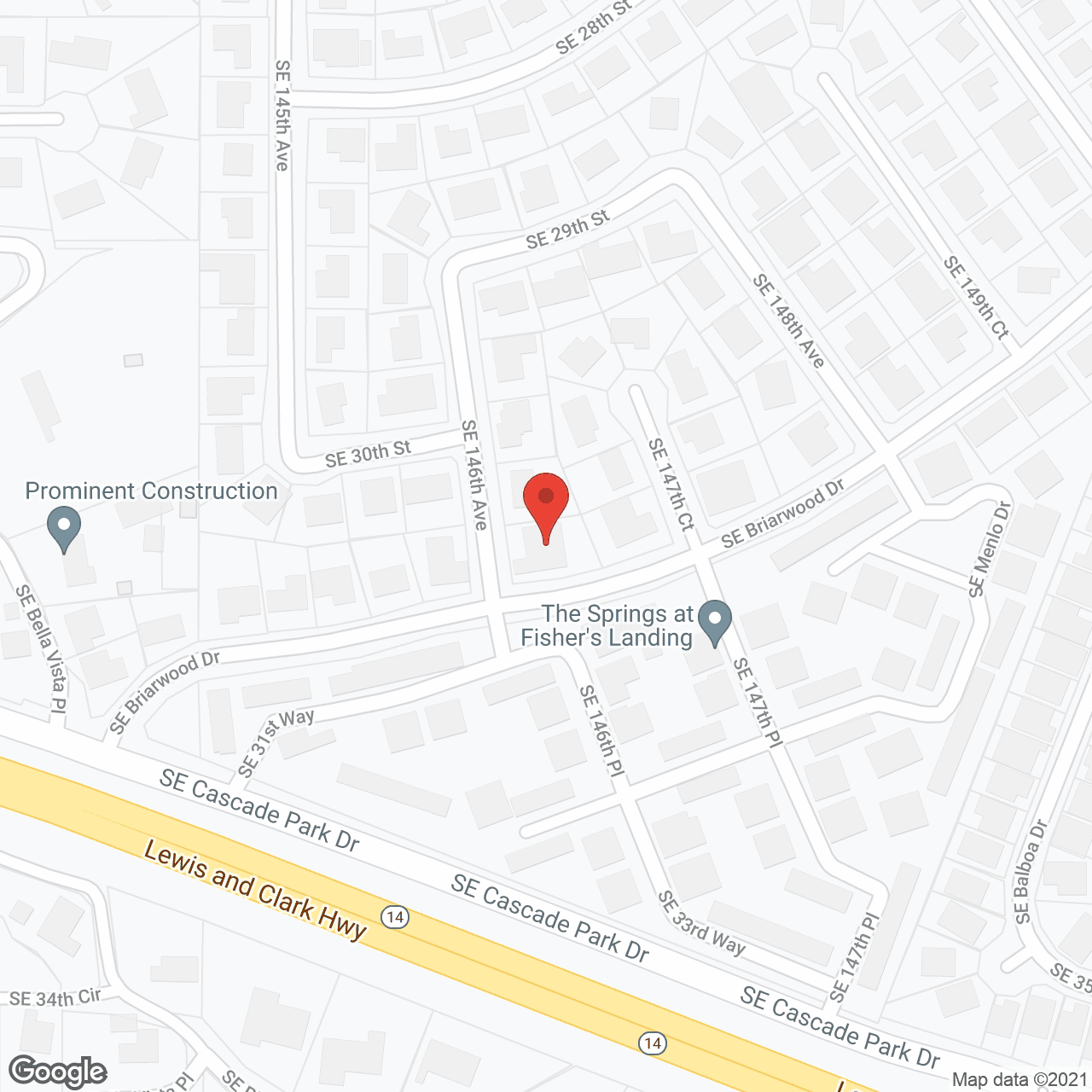 Map of the neighborhood around Sunset Care LLC