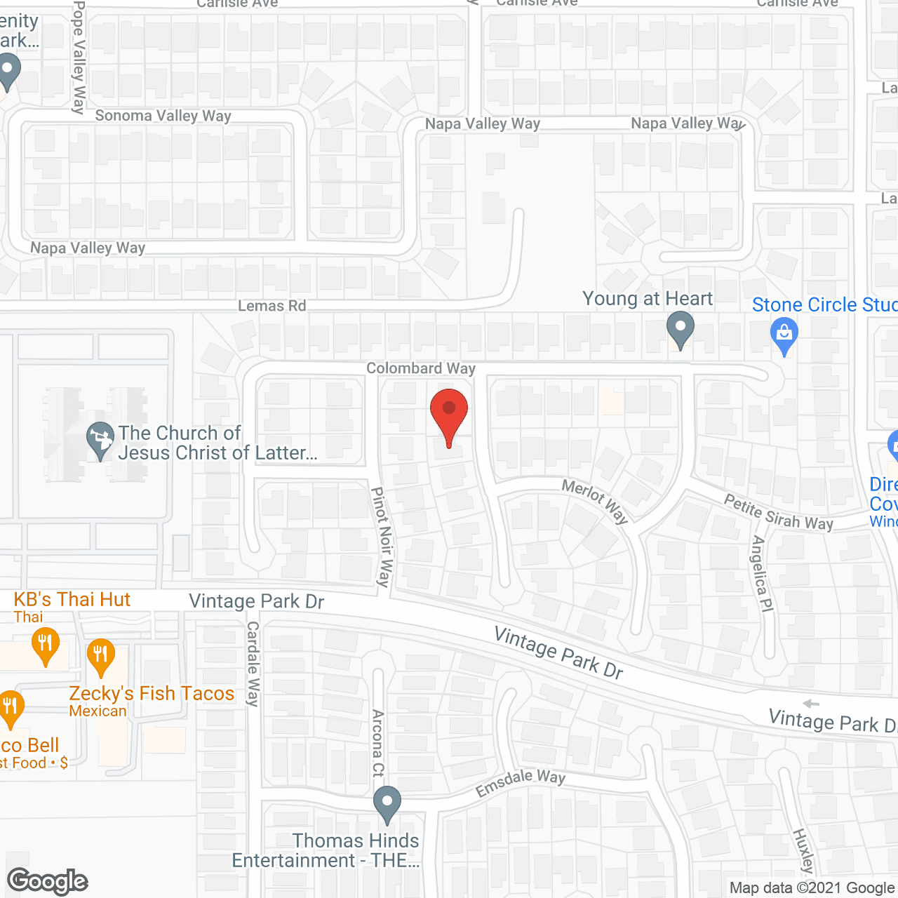 Map of the neighborhood around Sta. Rita's Senior Care